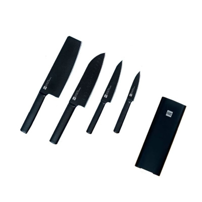 Набор ножей Xiaomi Huo Hou Cool Non-stick Knife Set HU0076  (4 ножа + подставка)