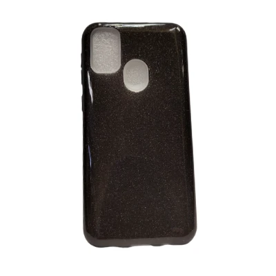 Чехол блестящий Samsung M21 (черный)